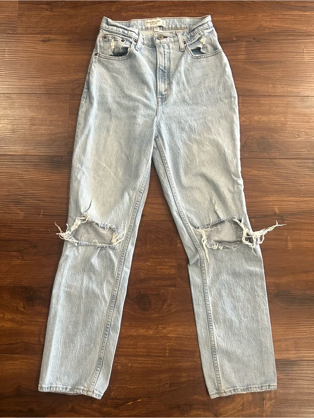 90's Straight Ultra High Rise Jeans - Curve Love - Abercrombie + Fitch - Picture 12 of 16